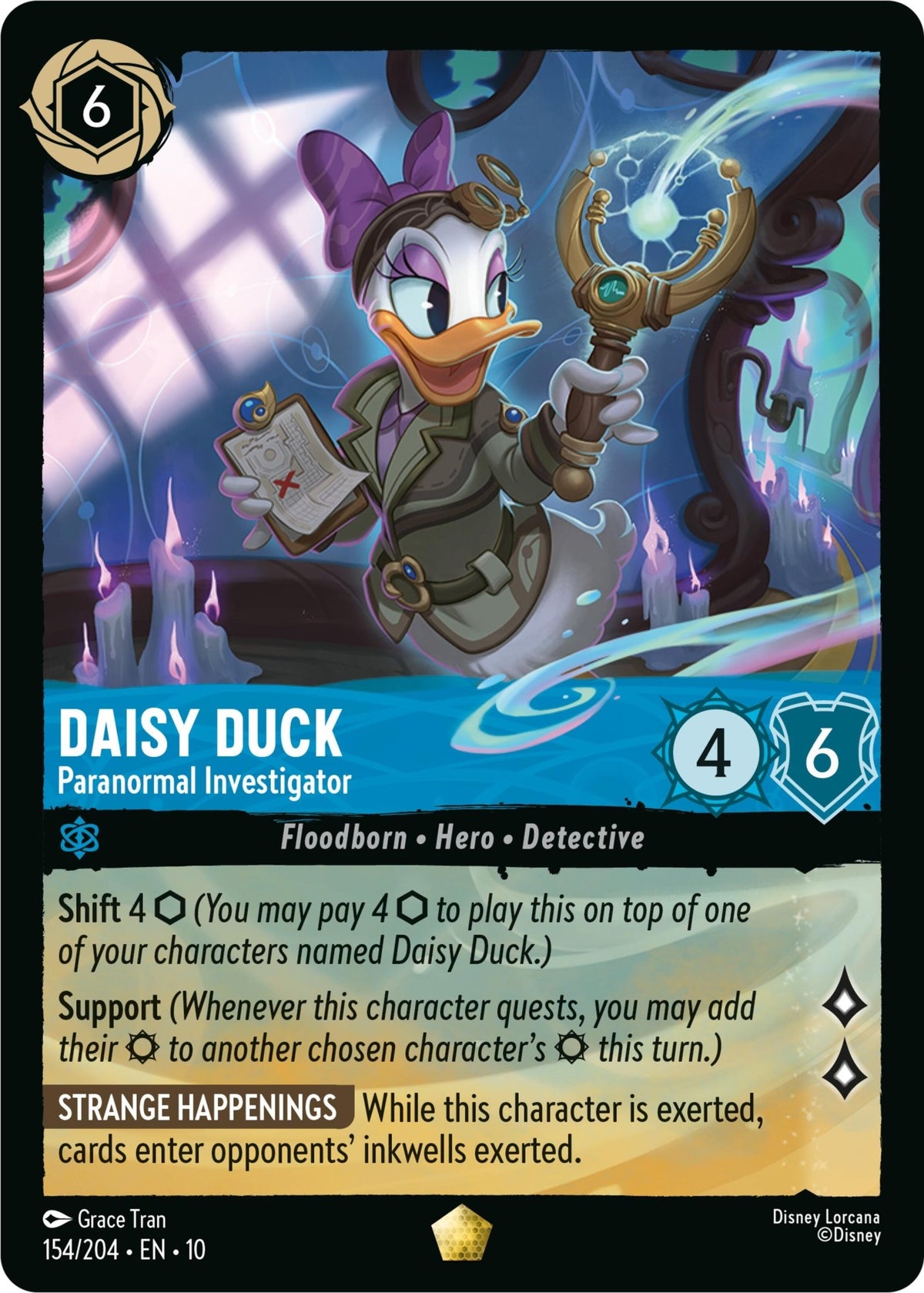 Daisy Duck - Paranormal Investigator (154/204) [Whispers in the Well] - Card Brawlers