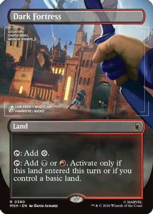 Dark Fortress (Borderless) (MSH-380) - Marvel Super Heroes Foil - Card Brawlers