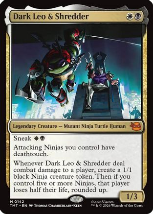 Dark Leo & Shredder (TMT-142) - Teenage Mutant Ninja Turtles Foil - Card Brawlers