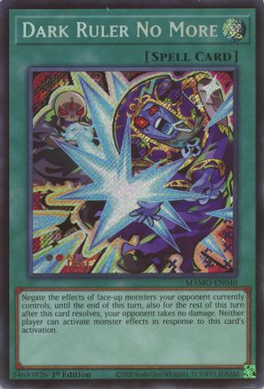 Dark Ruler No More (Secret Rare) (MAMO-EN040) - Magnificent Monsters 1st Edition - Card Brawlers