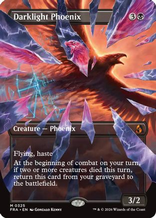 Darklight Phoenix (Borderless) (0325) (FRA-325) - Reality Fracture - Card Brawlers