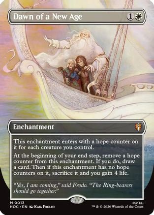 Dawn of a New Age (Borderless) (HOC-013) - The Hobbit: Eternal-Legal Foil - Card Brawlers