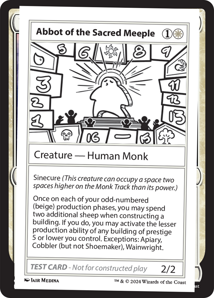Abbot of the Sacred Meeple [Mystery Booster 2 Playtest Cards] - Magic: The Gathering - Card Brawlers | Quebec | Canada |