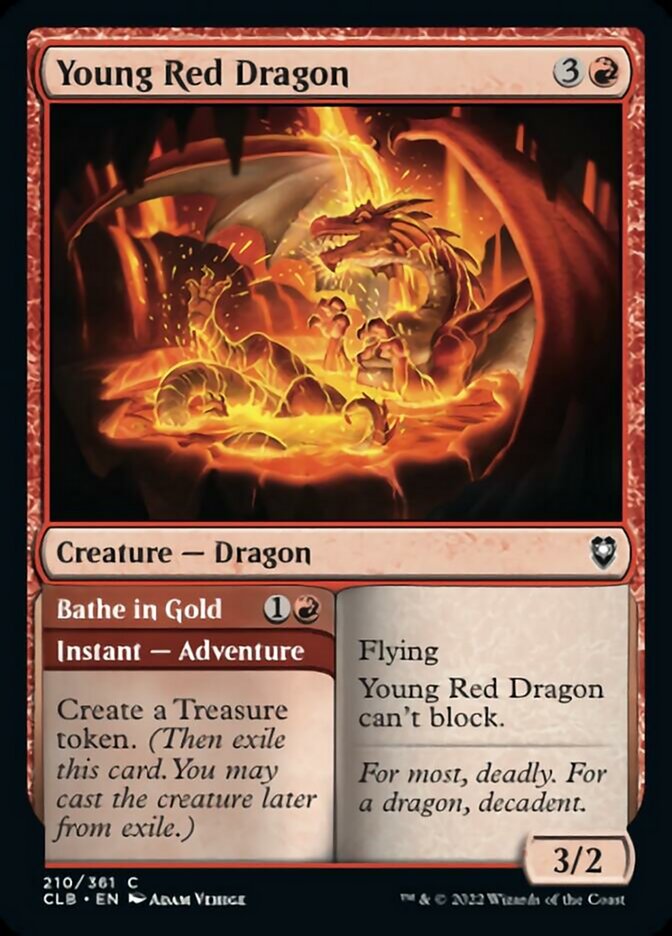 Young Red Dragon // Bathe in Gold [Commander Legends: Battle for Baldur's Gate] - Magic: The Gathering - Card Brawlers | Quebec | Canada |