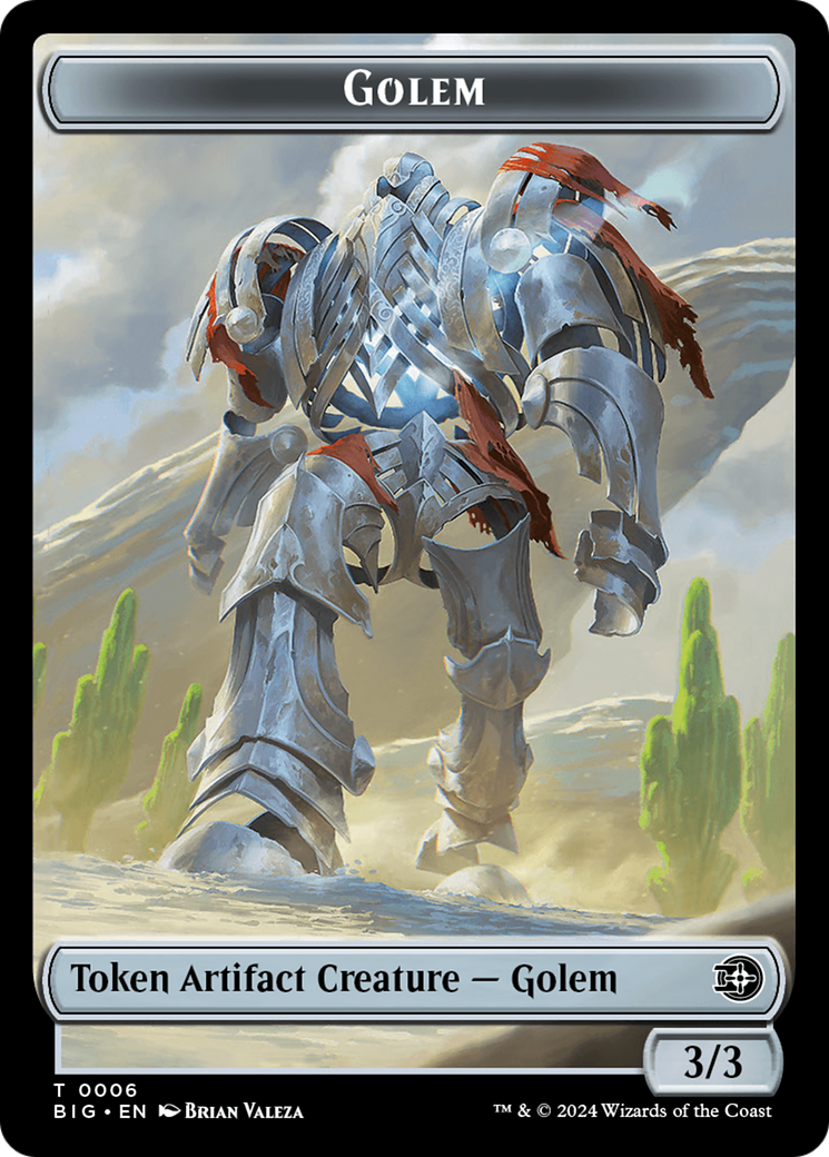 Mercenary // Golem Double-Sided Token [Outlaws of Thunder Junction Tokens] - Magic: The Gathering - Card Brawlers | Quebec | Canada |