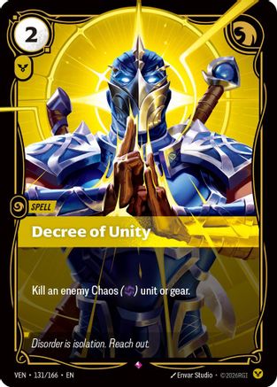 Decree of Unity (131/166) - Vendetta Foil - Card Brawlers