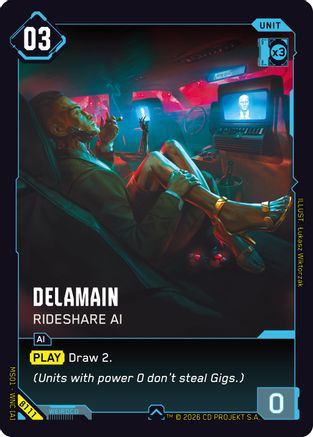 Delamain - Rideshare AI (B111) - Welcome to Night City Beta - Card Brawlers