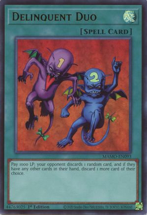 Delinquent Duo (MAMO-EN093) - Magnificent Monsters 1st Edition - Card Brawlers