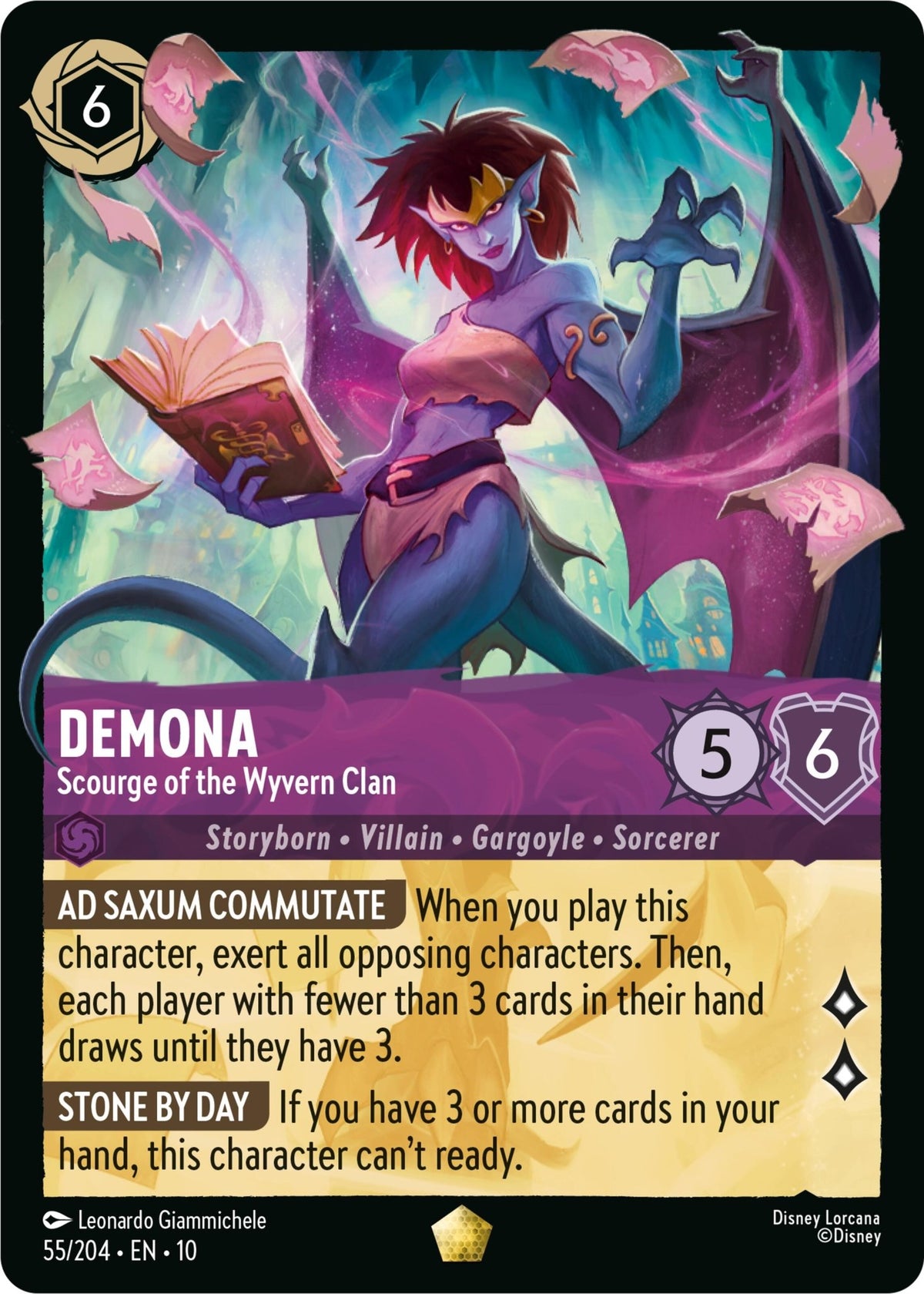 Demona - Scourge of the Wyvern Clan (55/204) [Whispers in the Well] - Card Brawlers