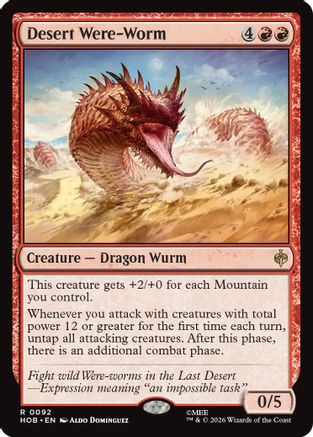 Desert Were-Worm (HOB-092) - The Hobbit Foil - Card Brawlers
