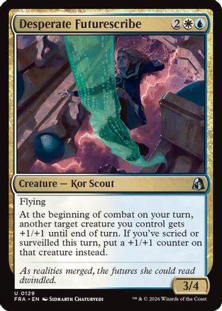 Desperate Futurescribe (FRA-129) - Reality Fracture Foil - Card Brawlers
