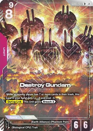 Destroy Gundam (R+) (GD05-037) - Freedom Ascension Holofoil - Card Brawlers