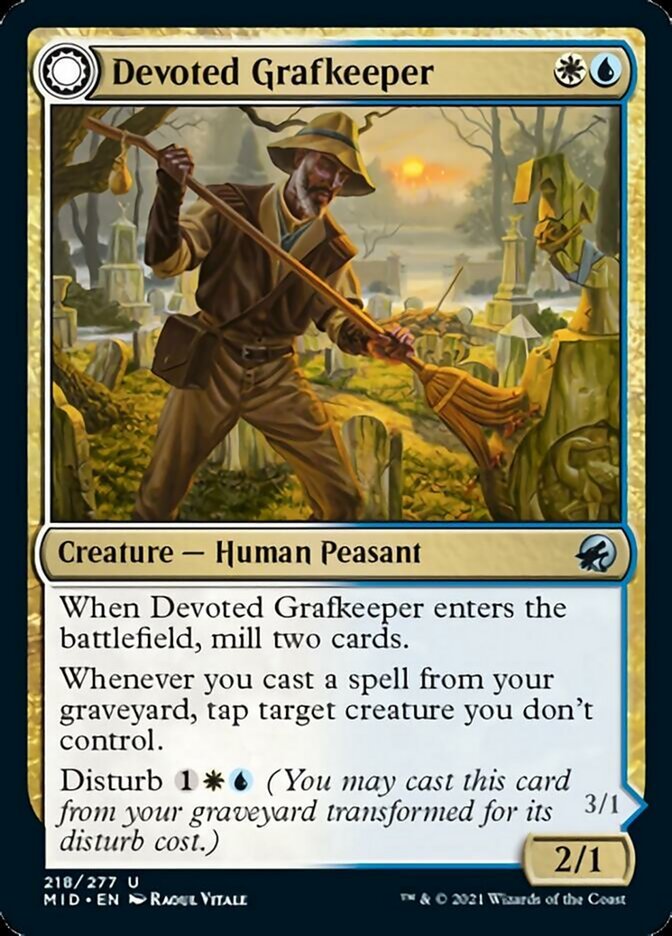 Devoted Grafkeeper // Departed Soulkeeper [Innistrad: Midnight Hunt] - Card Brawlers