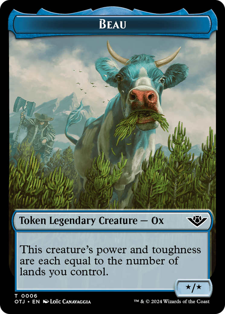 Mercenary // Beau Double-Sided Token [Outlaws of Thunder Junction Tokens] - Magic: The Gathering - Card Brawlers | Quebec | Canada |