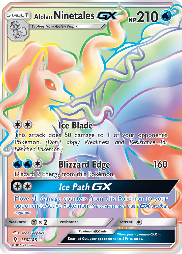 Alolan Ninetales GX (150/145) [Sun & Moon: Guardians Rising] - Pokémon - Card Brawlers | Quebec | Canada |