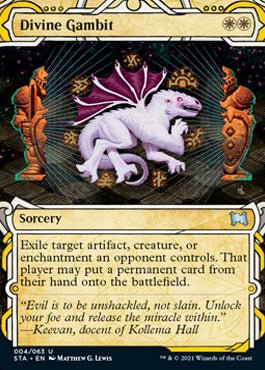Divine Gambit (Foil Etched) [Strixhaven: School of Mages Mystical Archive] - Card Brawlers