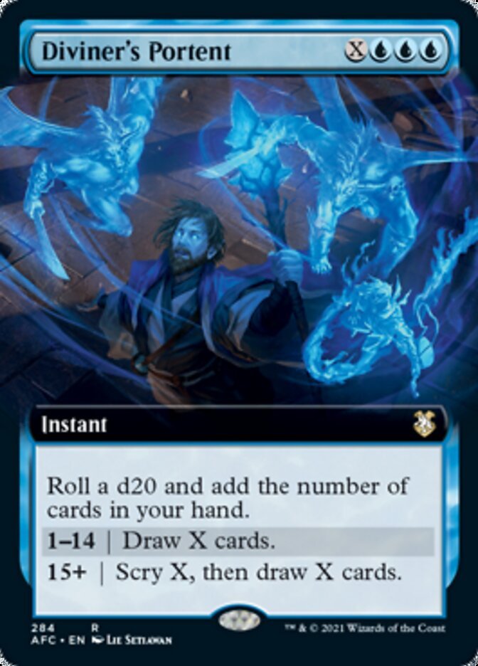 Diviner's Portent (Extended Art) [Dungeons & Dragons: Adventures in the Forgotten Realms Commander] - Card Brawlers