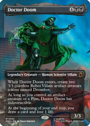 Doctor Doom (Borderless) (0336) (MSH-336) - Marvel Super Heroes Foil - Card Brawlers