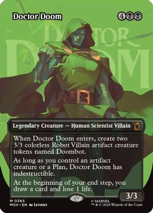 Doctor Doom (Borderless) (0365) (MSH-365) - Marvel Super Heroes Foil - Card Brawlers