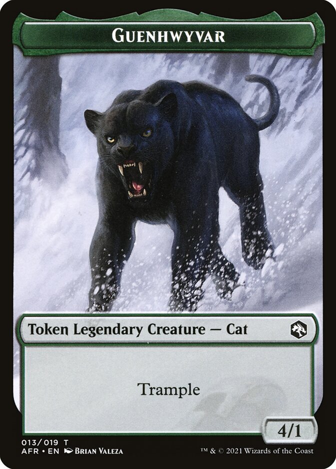 Dog Illusion // Guenhwyvar Double - Sided Token [Dungeons & Dragons: Adventures in the Forgotten Realms Tokens] - Card Brawlers