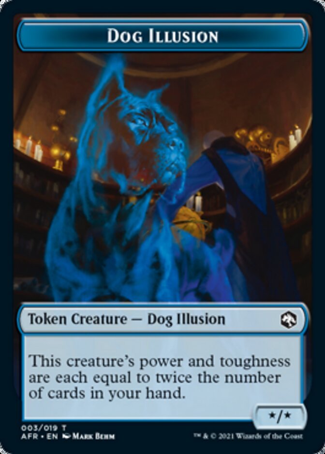 Dog Illusion // Guenhwyvar Double - Sided Token [Dungeons & Dragons: Adventures in the Forgotten Realms Tokens] - Card Brawlers