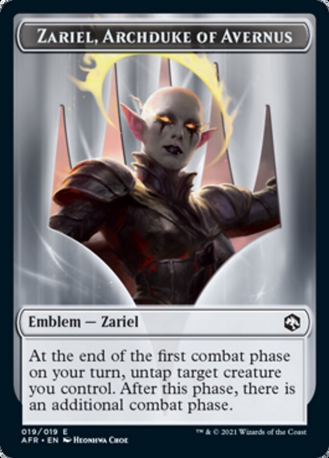 Dog Illusion // Zariel, Archduke of Avernus Emblem Double - Sided Token [Dungeons & Dragons: Adventures in the Forgotten Realms Tokens] - Card Brawlers
