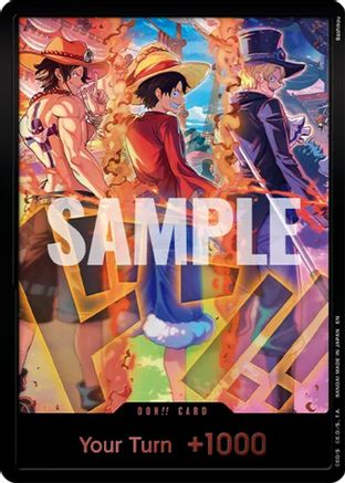 DON!! Card (English Version 3rd Anniversary Set) (Ace, Luffy, Sabo) - One Piece Promotion Cards Foil - Card Brawlers