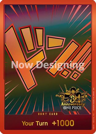 DON!! Card (Japanese Version 3rd Anniversary Set) - One Piece Promotion Cards Foil - Card Brawlers