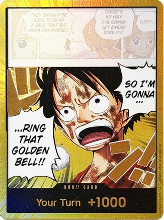 DON!! Card (Luffy) (Gold) - Adventure on Kami's Island Foil - Card Brawlers