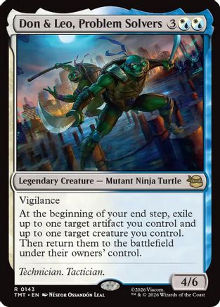 Don & Leo, Problem Solvers (TMT-143) - Teenage Mutant Ninja Turtles Foil - Card Brawlers