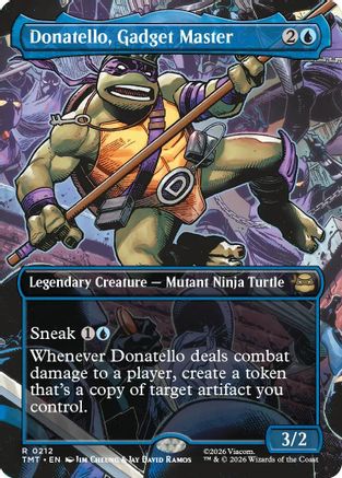 Donatello, Gadget Master (Borderless) (TMT-212) - Teenage Mutant Ninja Turtles Foil - Card Brawlers