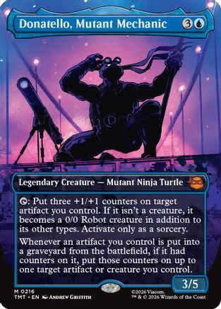 Donatello, Mutant Mechanic (Borderless) (TMT-216) - Teenage Mutant Ninja Turtles Foil - Card Brawlers