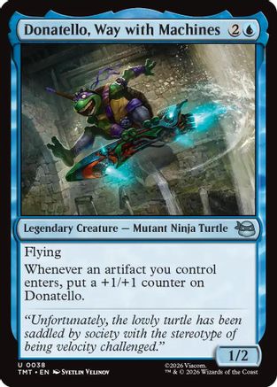Donatello, Way with Machines (TMT-038) - Teenage Mutant Ninja Turtles Foil - Card Brawlers