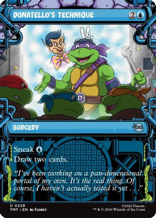 Donatello's Technique (Showcase) (TMT-228) - Teenage Mutant Ninja Turtles Foil - Card Brawlers
