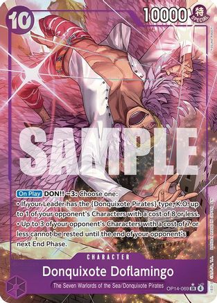 Donquixote Doflamingo - OP14-069 (Alternate Art) (OP14-069) - The Azure Sea's Seven Foil - Card Brawlers