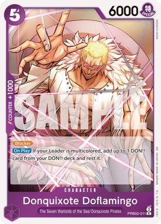 Donquixote Doflamingo (PRB02-011) - Premium Booster -The Best- Vol. 2 Foil - Card Brawlers
