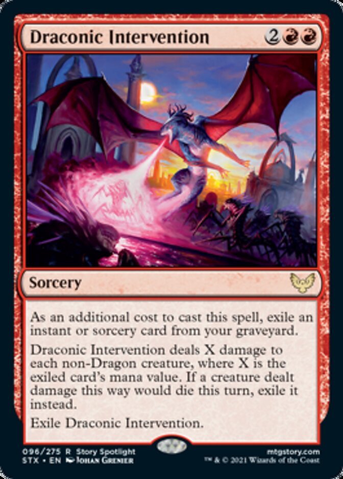 Draconic Intervention [Strixhaven: School of Mages] - Card Brawlers