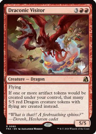 Draconic Visitor (PPFRA-080) - Promo Pack: Reality Fracture Foil - Card Brawlers