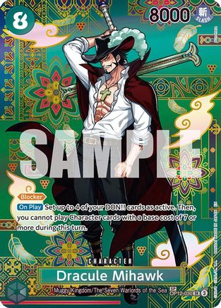 Dracule Mihawk - OP12-030 (SP) (OP12-030) - The Azure Sea's Seven Foil - Card Brawlers