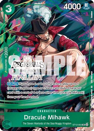 Dracule Mihawk (Regionals Finalist Card Set 26-27) (ST12-003) - One Piece Promotion Cards Foil - Card Brawlers