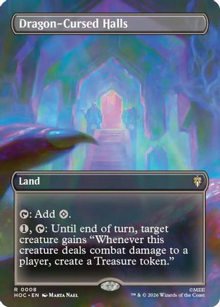 Dragon-Cursed Halls (Borderless) (HOC-008) - The Hobbit: Eternal-Legal Foil - Card Brawlers