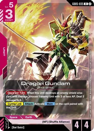 Dragon Gundam (GD05-035) - Freedom Ascension Holofoil - Card Brawlers