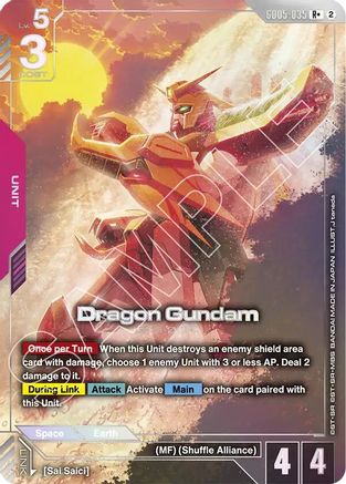 Dragon Gundam (R+) (GD05-035) - Freedom Ascension Holofoil - Card Brawlers