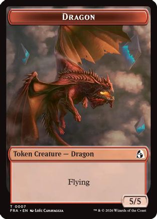 Dragon // Lotus Double-Sided Token (FRA-7 // 12) - Reality Fracture - Card Brawlers