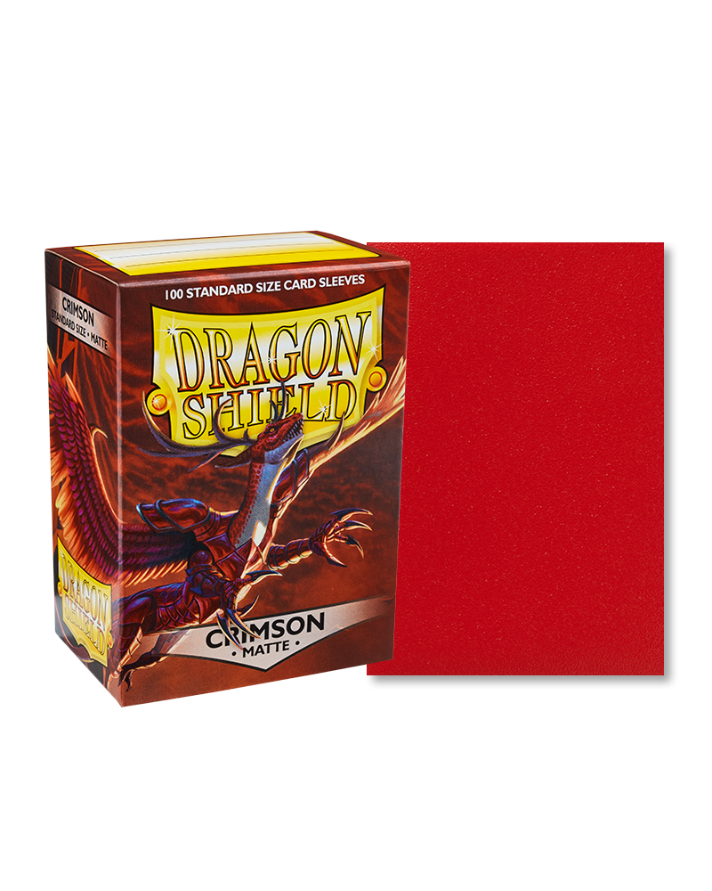 Dragon Shield Matte Sleeve - Crimson ‘Logi’ 100ct - Card Brawlers | Quebec | Canada | Yu-Gi-Oh!