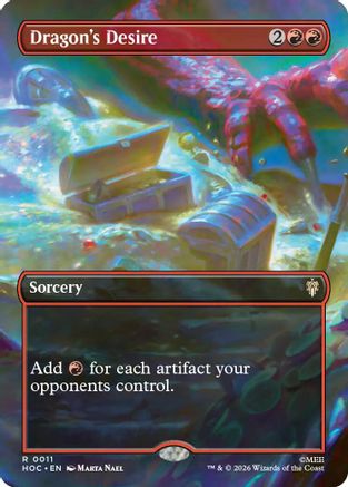 Dragon's Desire (Borderless) (HOC-011) - The Hobbit: Eternal-Legal - Card Brawlers