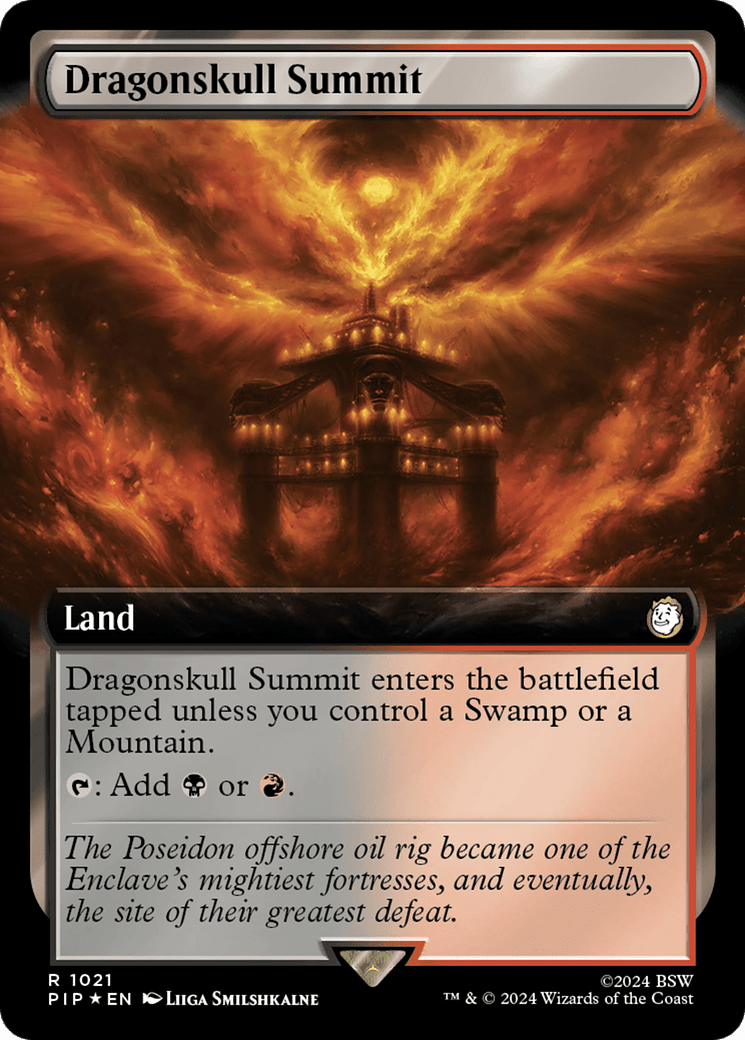 Dragonskull Summit (Extended Art) (Surge Foil) [Fallout] - Card Brawlers