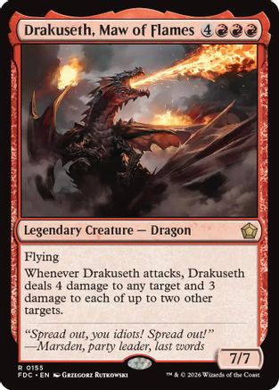 Drakuseth, Maw of Flames (FDC-155) - Commander: Foundations - Card Brawlers