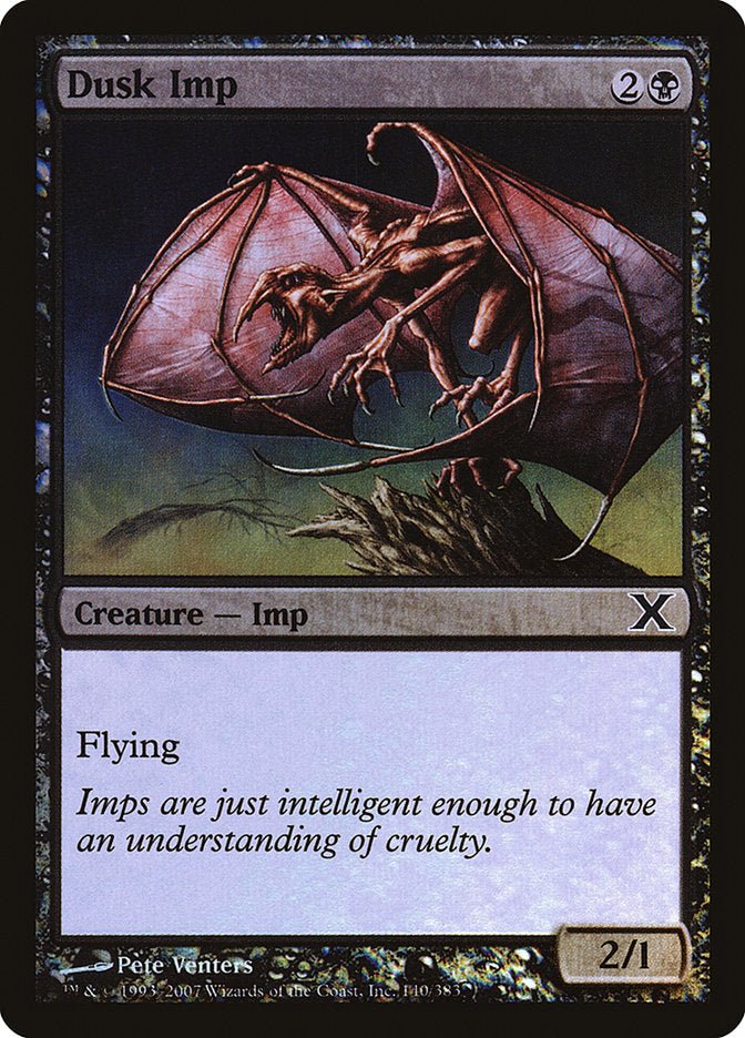 Dusk Imp (Premium Foil) [Tenth Edition] - Card Brawlers