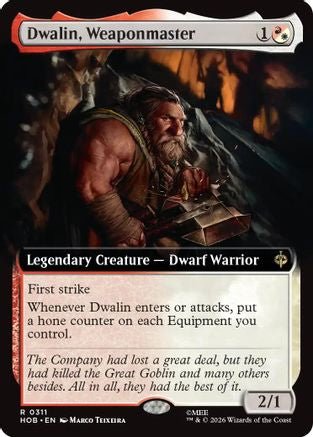 Dwalin, Weaponmaster (Extended Art) (HOB-311) - The Hobbit - Card Brawlers